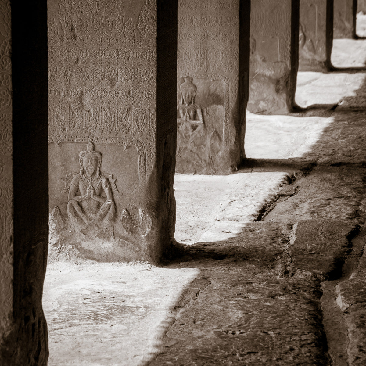 Column detail, Angkor Wat, Cambodia.