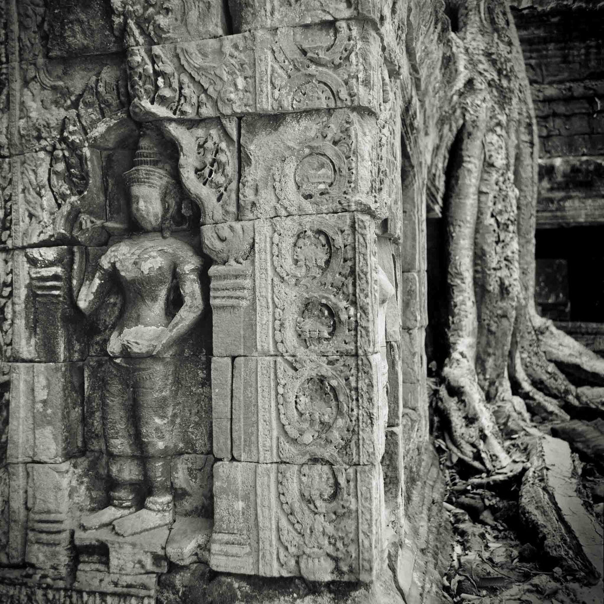 Temple detail, Angkor, Cambodia.