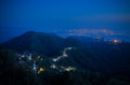 Mussoorie, View down the hill to Dehra Dun, India.