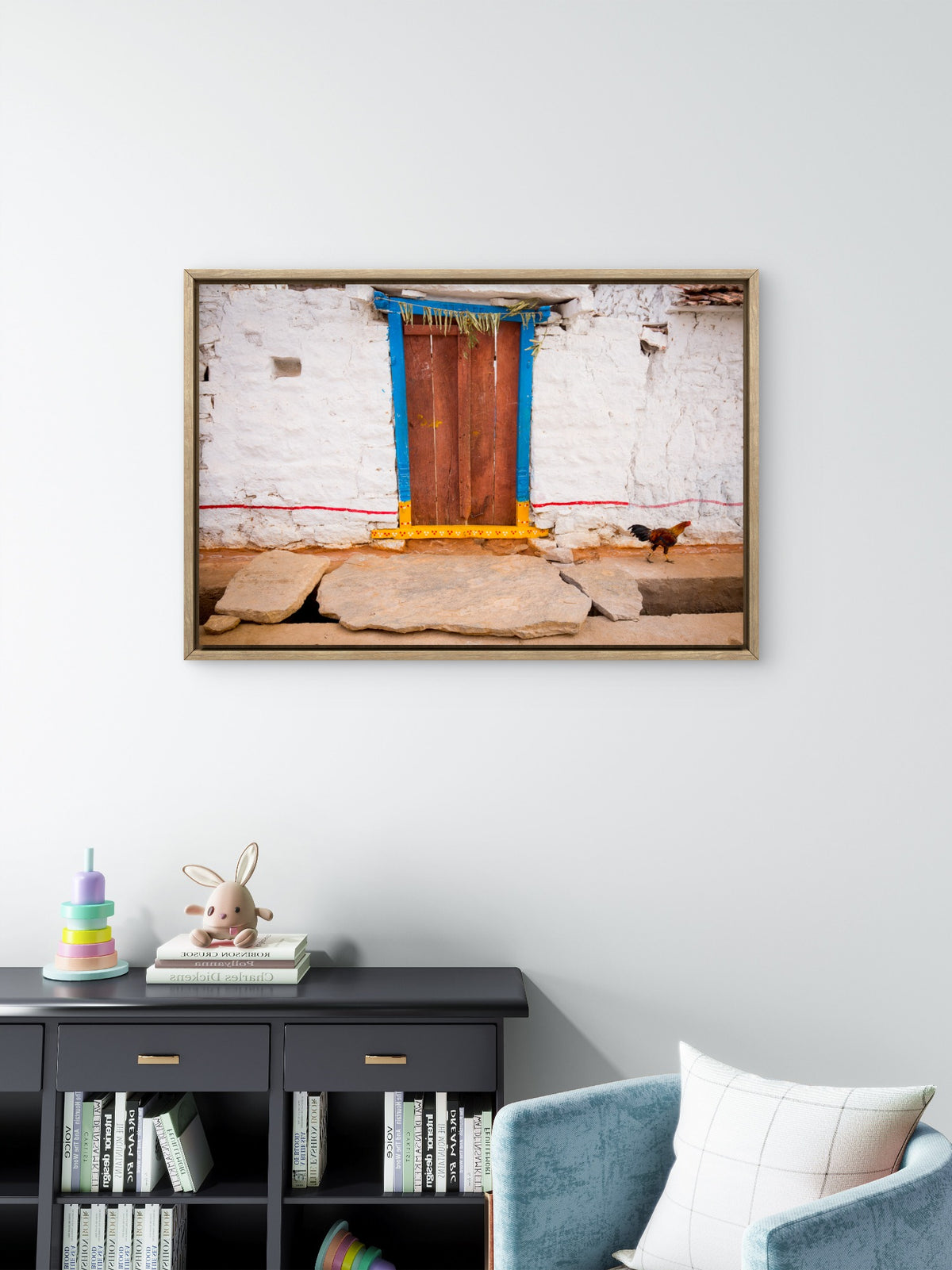 Chicken and Door, rural India.