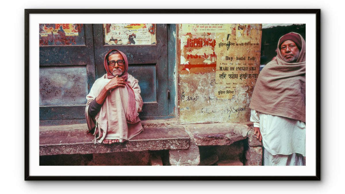 Men fascinated with the photographer. Banaras, India.