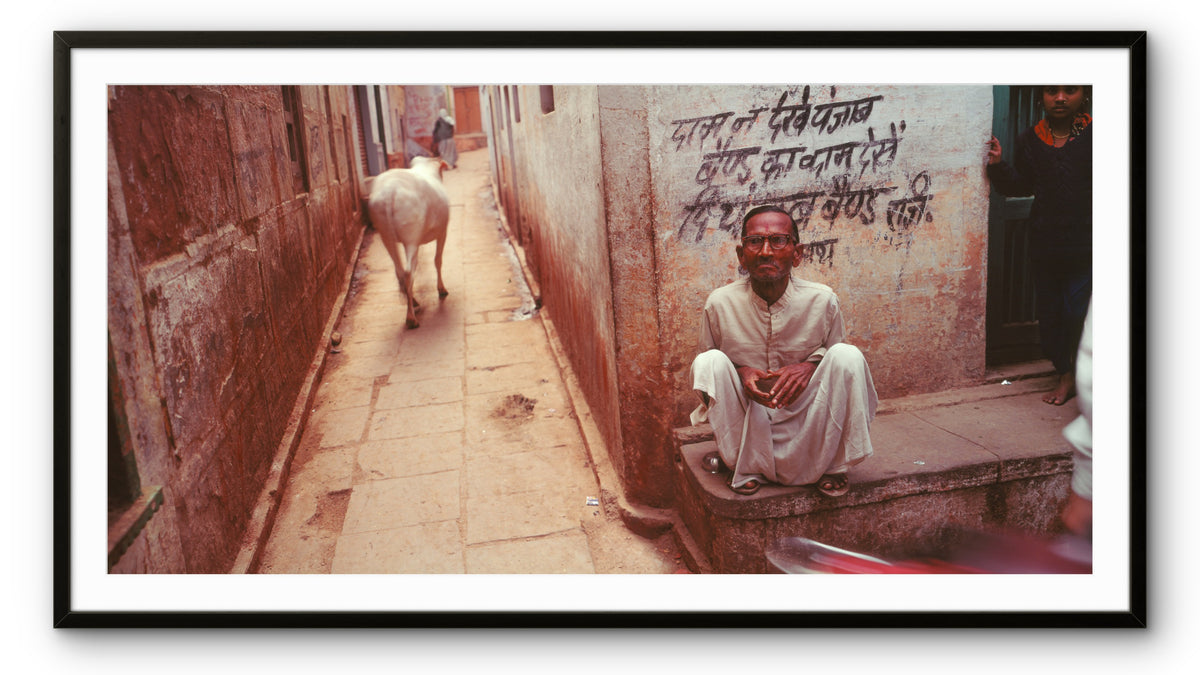 Portrait of an elderly man. Banaras, India.