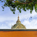 Grand Palace and bird.  Grand Palace, Bangkok, Thailand.