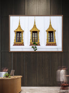 Details of windows in the Grand Palace. Bangkok, Thailand.