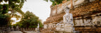 Panoramic image of large Buddha statue.  Wat Mahatat, Ayutthaya, Thailand.