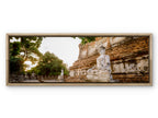 Panoramic image of large Buddha statue.  Wat Mahatat, Ayutthaya, Thailand.