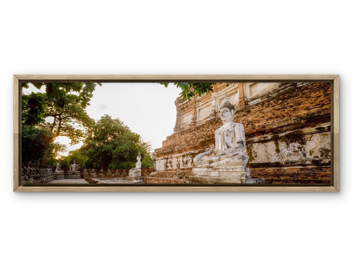 Panoramic image of large Buddha statue.  Wat Mahatat, Ayutthaya, Thailand.