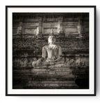 Image of large Buddha statue.  Wat Mahatat, Ayutthaya, Thailand.