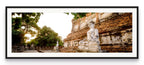 Panoramic image of large Buddha statue.  Wat Mahatat, Ayutthaya, Thailand.