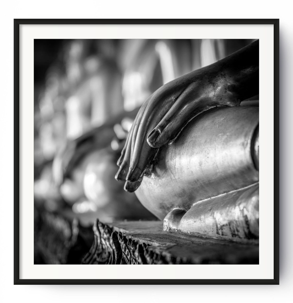 Detail of Buddha hand gesture. Wat Pho, Bangkok, Thailand